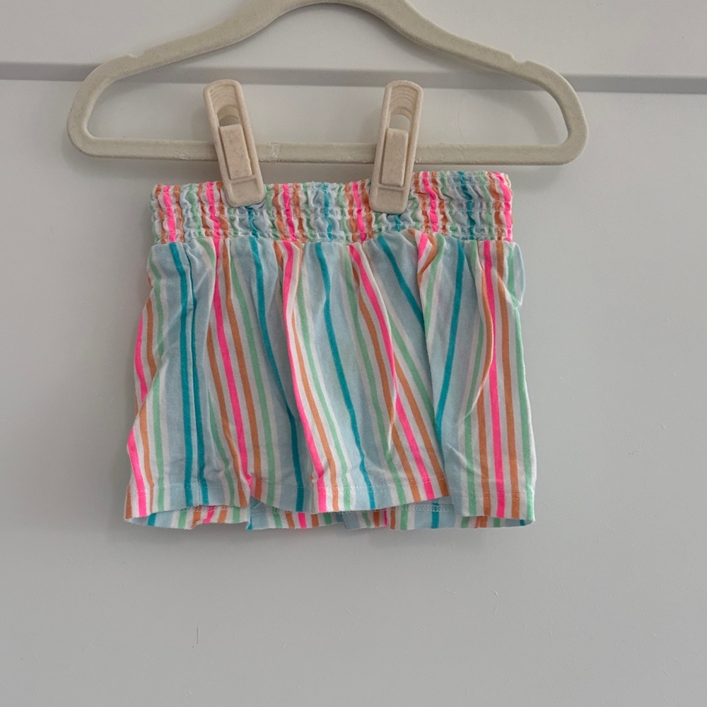 Cat & Jack Baby Girls' Multicolor Stripe Elastic Waist Skort 12 Month